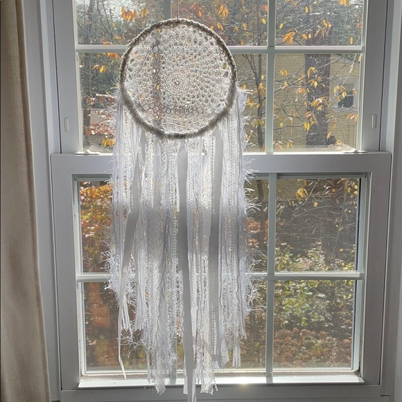 Other - Hand made dream catcher white boho